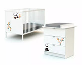 Lit Bébé 60x120 cm + Commode avec plan à langer Panda Webaby AT4 - Baby & Toddler Furniture par AT4