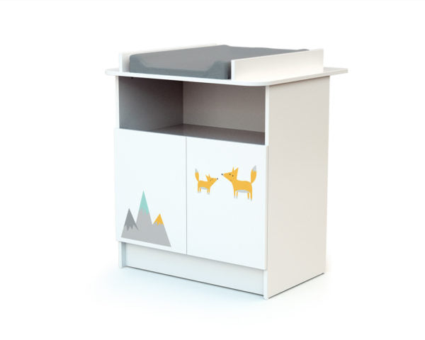 Lit Bébé 60x120 cm + Meuble de Rangement avec plan à langer Renard Webaby AT4 - Baby & Toddler Furniture par AT4