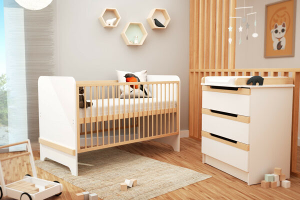 Grande Chambre avec commode à langer 3 Tiroirs Carrousel AT4 - Baby & Toddler Furniture par AT4