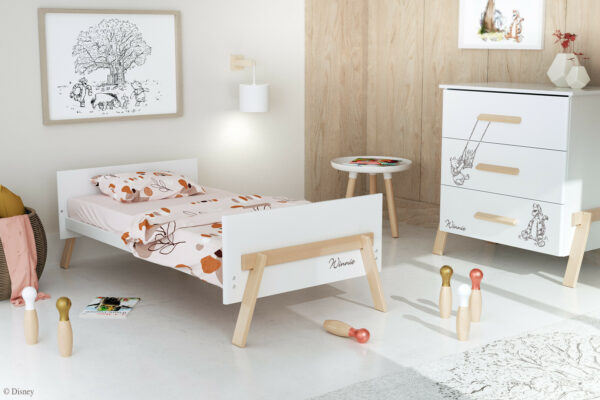Lit bébé 70×140cm + Commode à langer 3 Tiroirs Winnie Canaille AT4 - Baby & Toddler Furniture par AT4