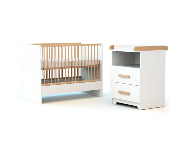 Chambre Évolutive Blanc Et Hêtre GAVROCHE AT4 - Baby & Toddler Furniture par AT4