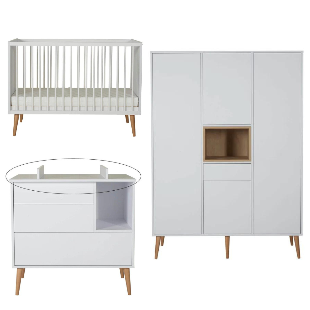 Chambre complète Cocoon Ice White Quax - Baby & Toddler Furniture par Quax
