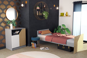 Chambre Évolutive avec lit 2 âges Gris-Blanc-Chêne Carnaval AT4 - Baby & Toddler Furniture par AT4
