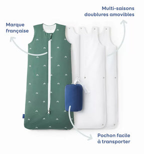 Gigoteuse réversible verte Les Petites Billes - Baby & Toddler Sleepwear par Les Petites Billes