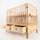 Lit évolutif cododo en rotin naturel Alwan Créations - Bassinets & Cradles par Alwan Créations