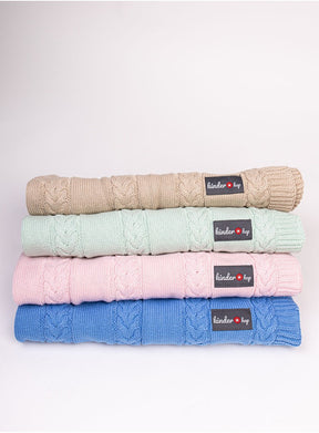 Couverture bébé tricotée 100% cotton 90x65 cm Kinder hop - Receiving Blankets par KinderHop