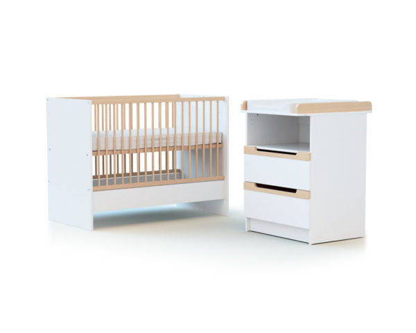 Chambre Évolutive Blanc Et Hêtre CARROUSEL AT4 - Baby & Toddler Furniture par AT4