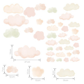Sticker nuages beiges Pastelowe Love - Wallpapers par Pastelowe Love