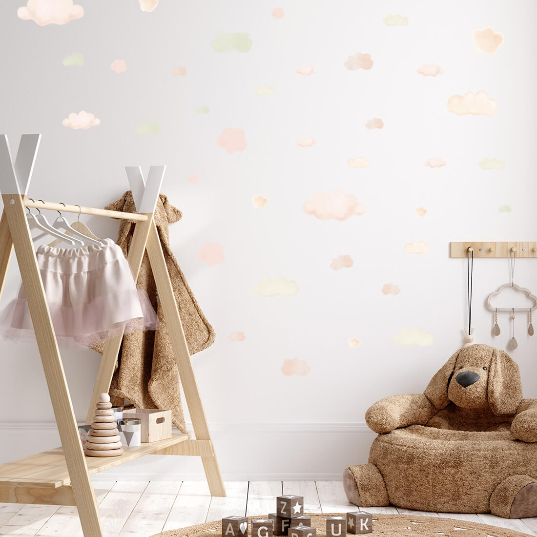 Sticker nuages beiges Pastelowe Love - Wallpapers par Pastelowe Love