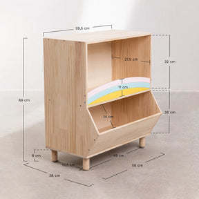 Armoire de rangement en bois Rainbow Kids - Cabinets & Storage par Sklum