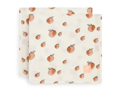 Lange gaze de Coton (x2) 115x115cm Peach - Jollein - Baby Bathing par Jollein