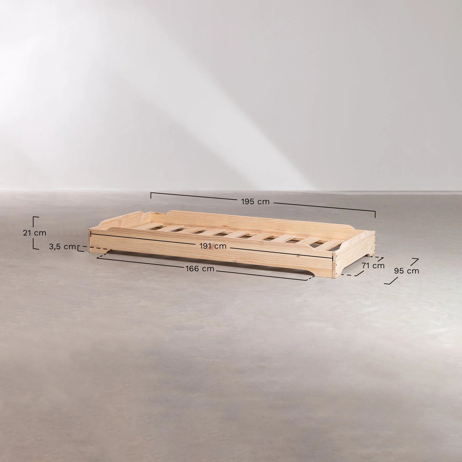 Lit empilable en bois pour matelas de 90 cm Gary Kids - Cribs & Toddler Beds par Sklum