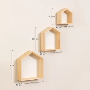 Lot de 3 étagères murales en bois Menlo kids - Wall Shelves & Ledges par Sklum