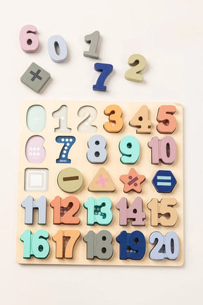 Puzzle avec des chiffres en bois Nemi Kids - Wooden & Pegged Puzzles par Sklum