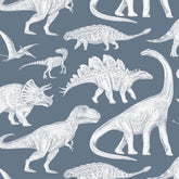 Papier peint dinosaure bleu Pastelowe Love - Wallpapers par Pastelowe Love