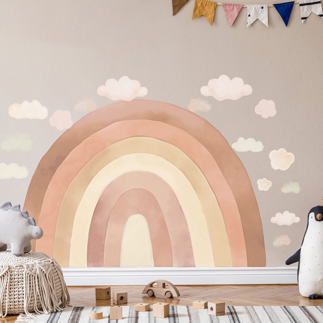 Sticker arc-en-ciel beige Pastelowe Love - Wallpapers par Pastelowe Love